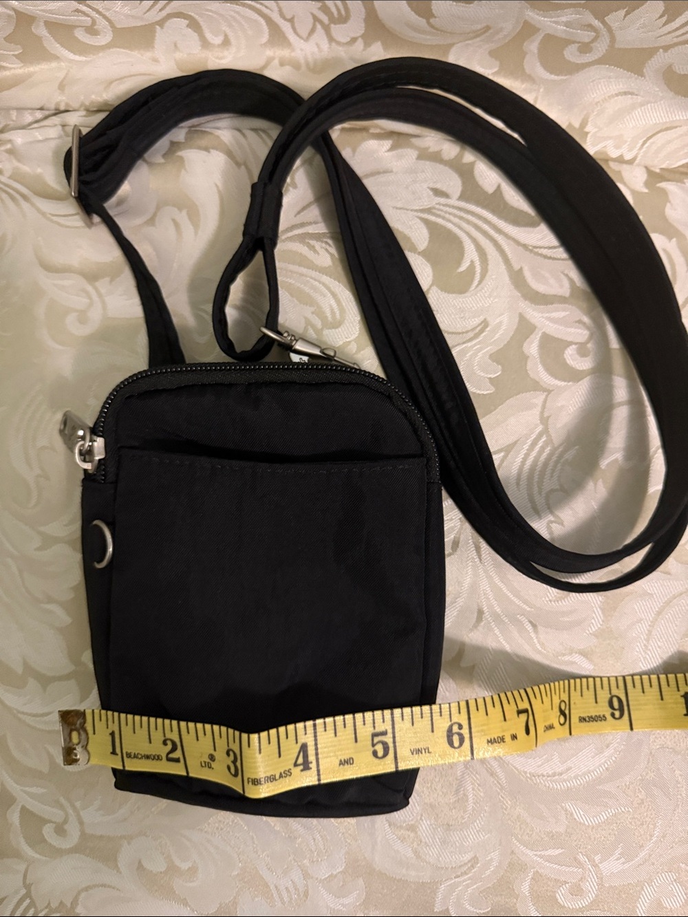 Black Crossbody Phone Bag - Women's Compact Shoulder Pouch - Perfect for Travel